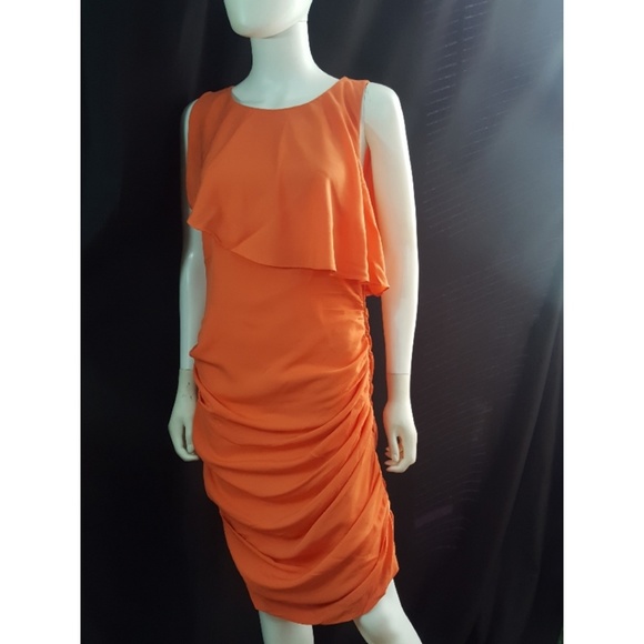 BCBGMAXAZARIA Draped Side Zip Dress - Picture 8 of 8